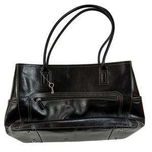 Fossil Black Leather Shoulder Bag